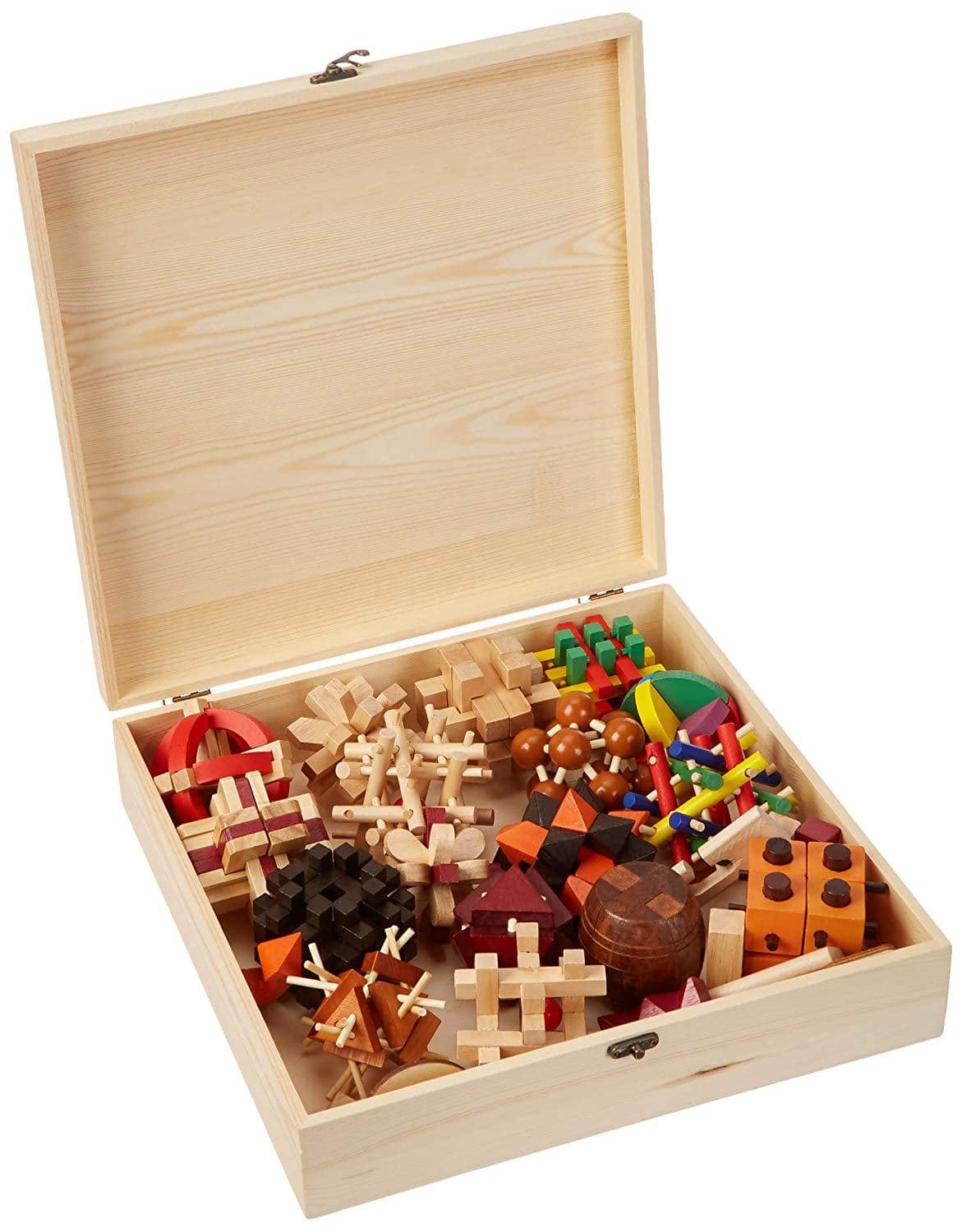 20-in-One Brain Teaser Wooden Puzzle Set for Toddlers to Adults - Image 2