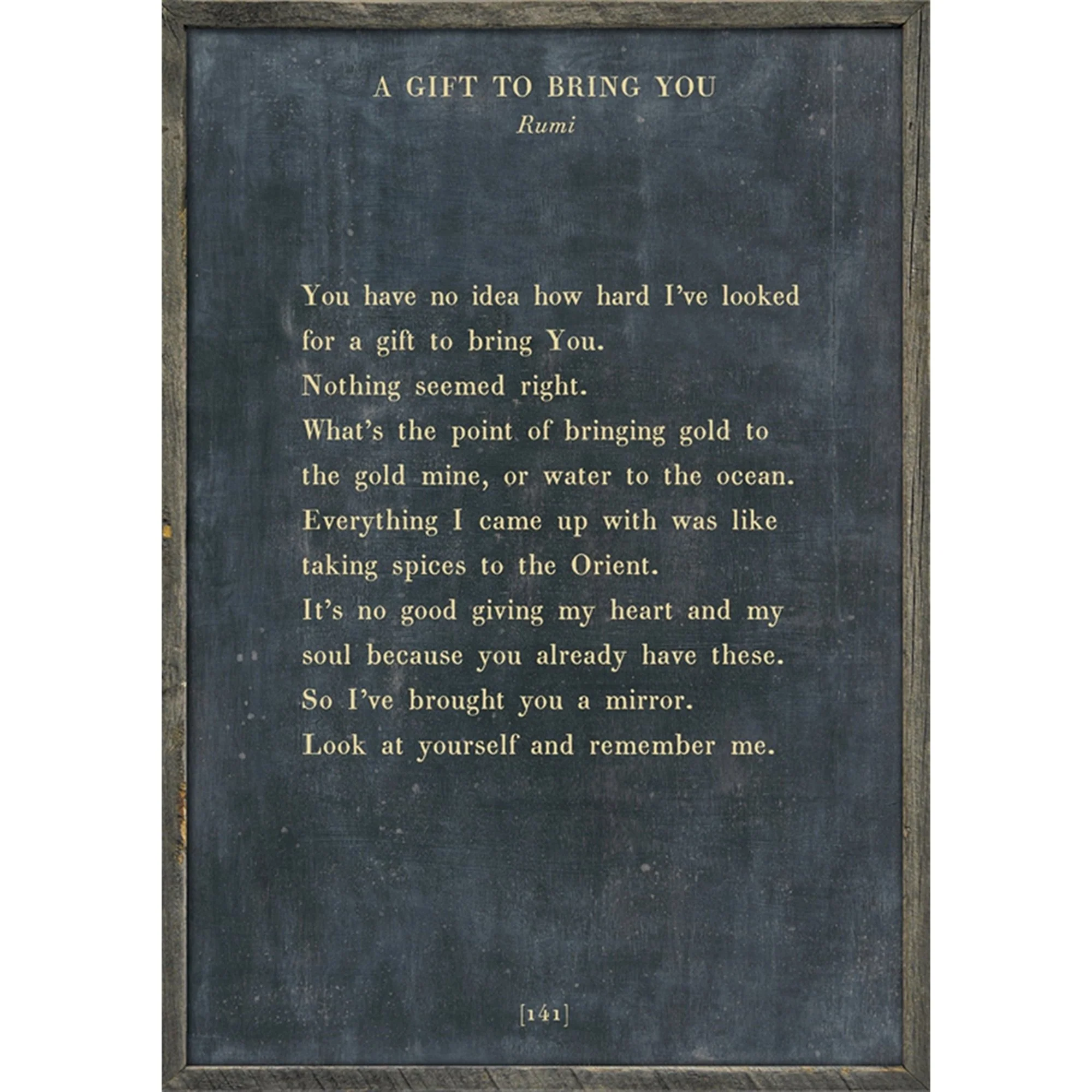 A Gift to Bring You - Poetry Collection Art Print