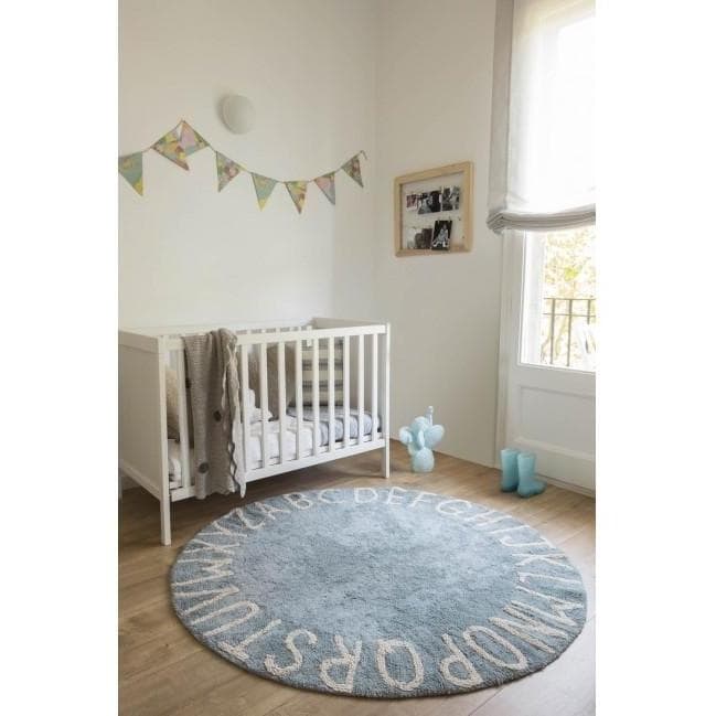 Round ABC Machine Washable Rugs - 5 Feet - Cotton