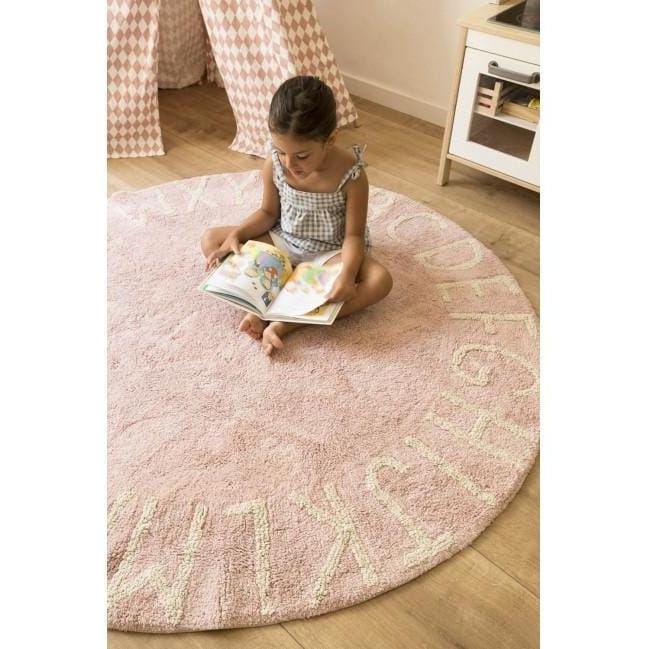 Round ABC Machine Washable Rugs - 5 Feet - Cotton - Image 5