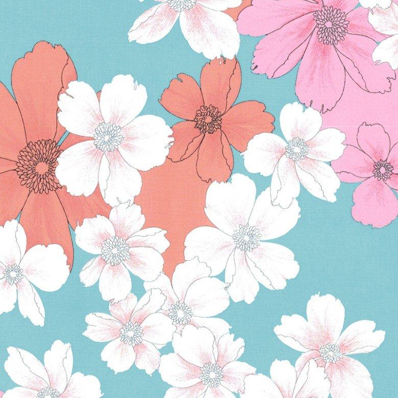 ALIYAH Aqua Fabric by the Yard | 100% Cotton