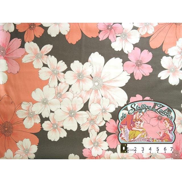 ALIYAH Gray Fabric by the Yard | 100% Cotton