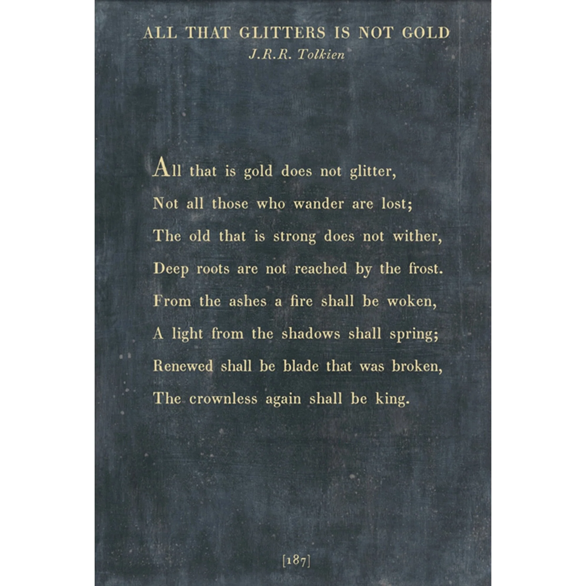 All that is gold does not glitter - Poetry Collection Art Print - Image 4