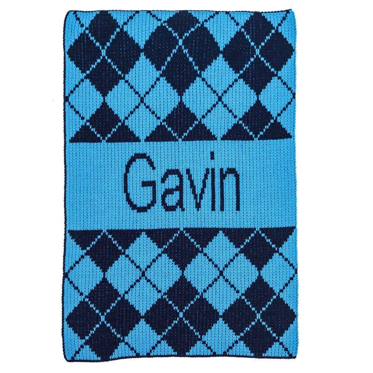 Argyle & Name Personalized Stroller Blanket or Baby Blanket - Image 2