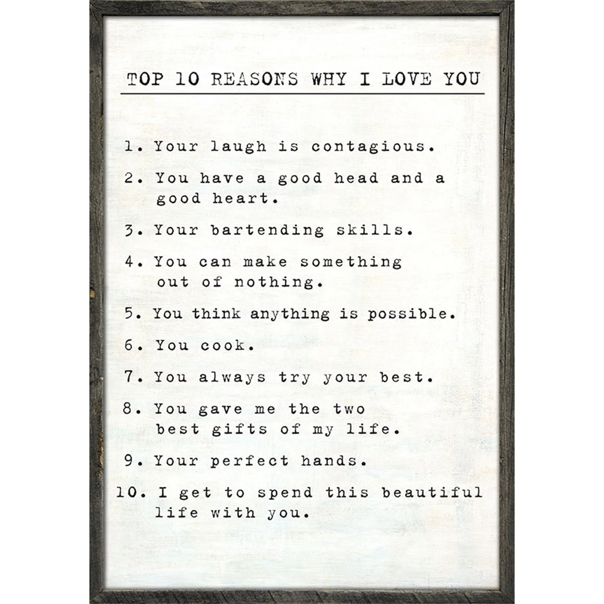 ART PRINT - TOP 10 REASONS WHY I LOVE YOU - Custom reasons - Image 3