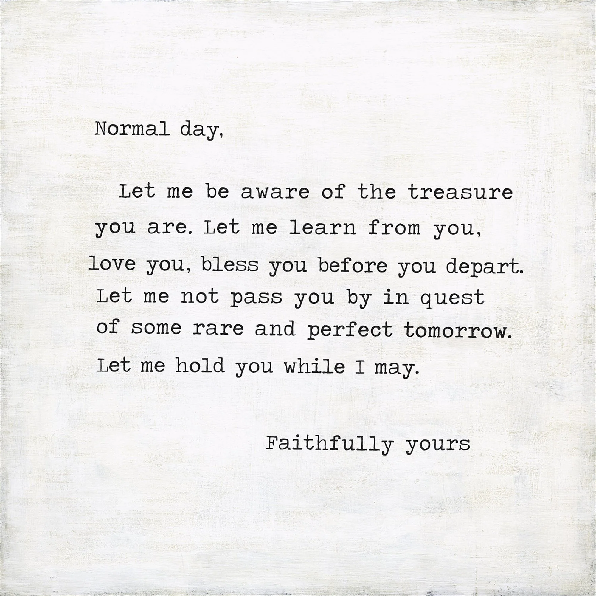 ART PRINT - NORMAL DAY (MARY JEAN'S POEM) - Image 2