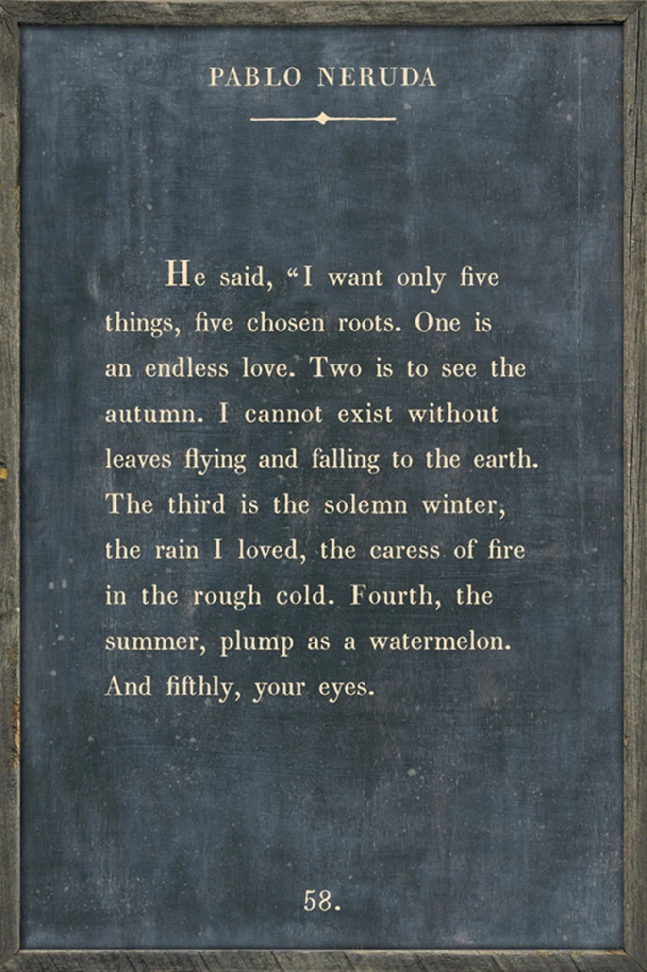 ART PRINT - PABLO NERUDA