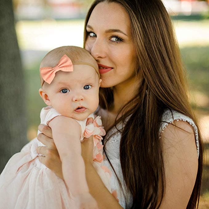 Baby Girl Headbands and bows - Nylon Headband Fits newborn toddler infant girls (Bow Tie Collection Mix) - Image 3