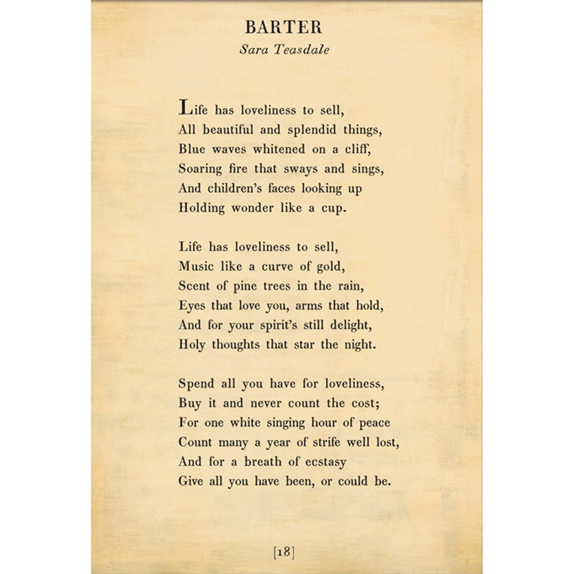 Barter - Poetry Collection Art Print - Image 2