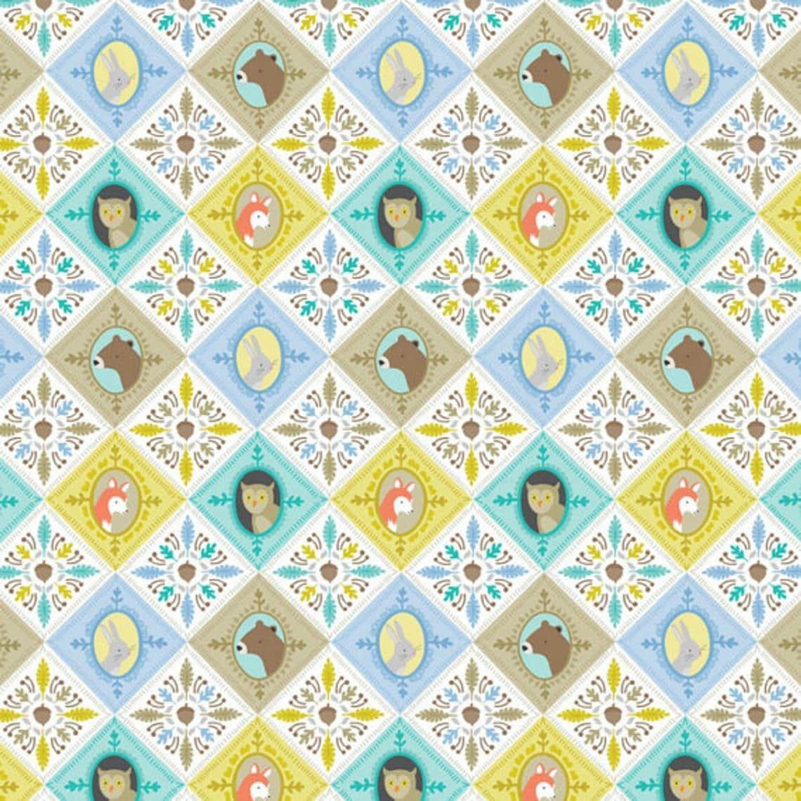 Born Wild in Blue Patchwork Crib Sheet or Changing pad cover