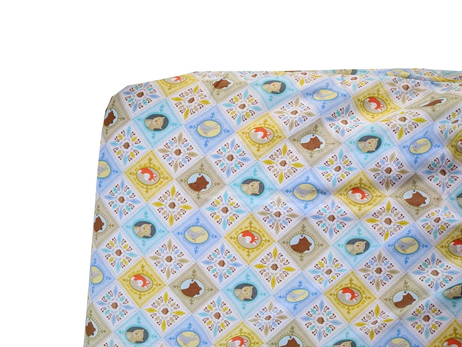 Born Wild in Blue Patchwork Crib Sheet or Changing pad cover - Image 2