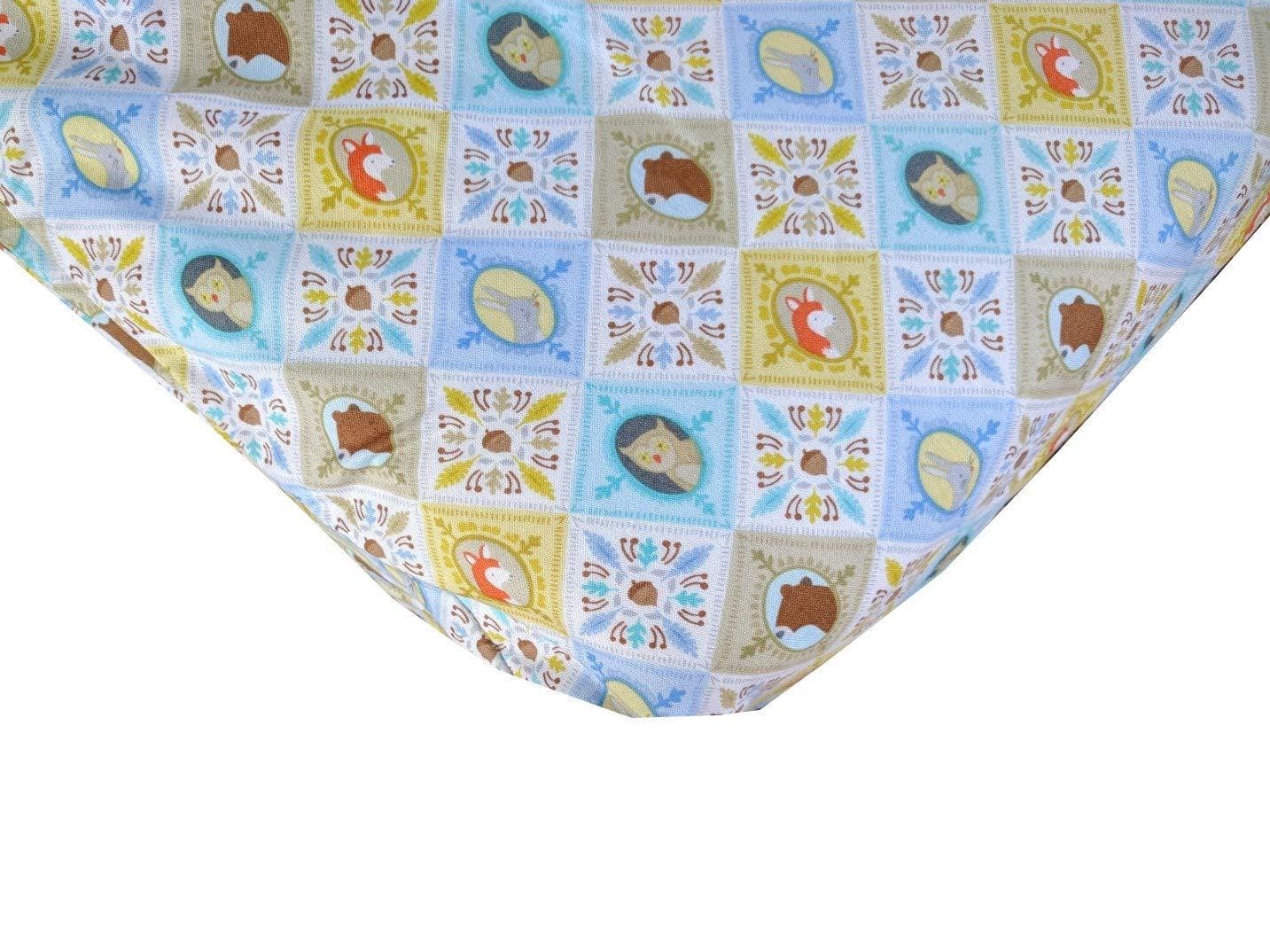 Born Wild in Blue Patchwork Crib Sheet or Changing pad cover - Image 3