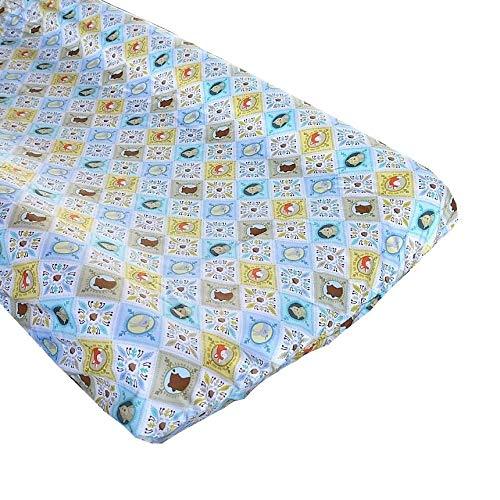 Born Wild in Blue Patchwork Crib Sheet or Changing pad cover - Image 4