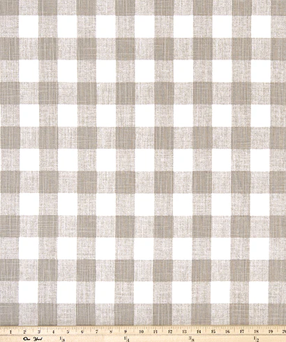 Buffalo Plaid Ecru Slub Canvas - Image 2