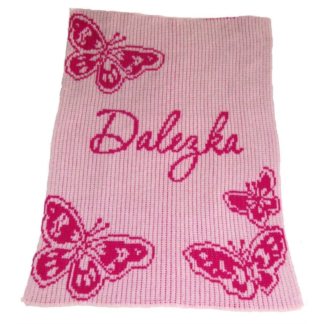 Butterfly Personalized Stroller Blanket or Baby Blanket