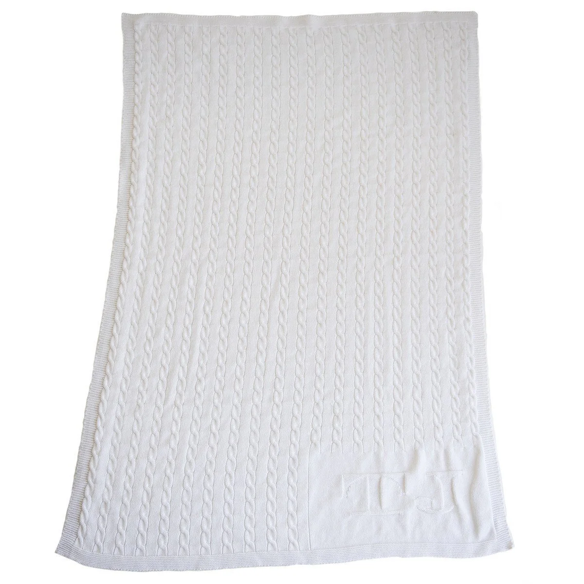 Cable Knit Stroller Blanket or Baby Blanket - Image 4