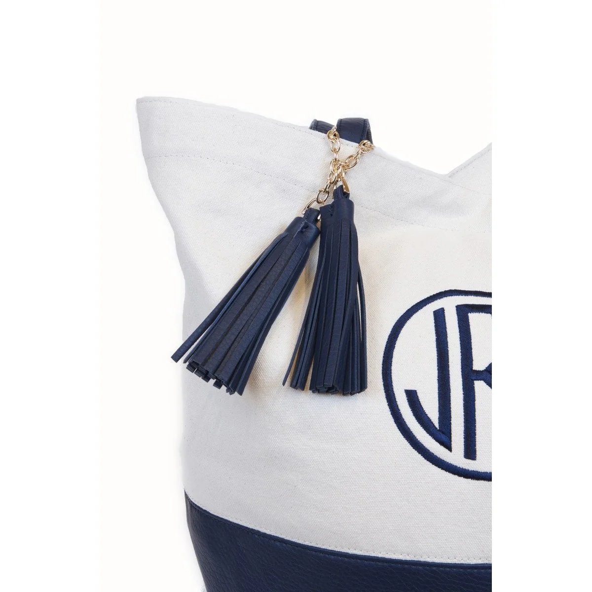 Canvas Monogrammed Personalized Carry All Tote Bag - Image 3