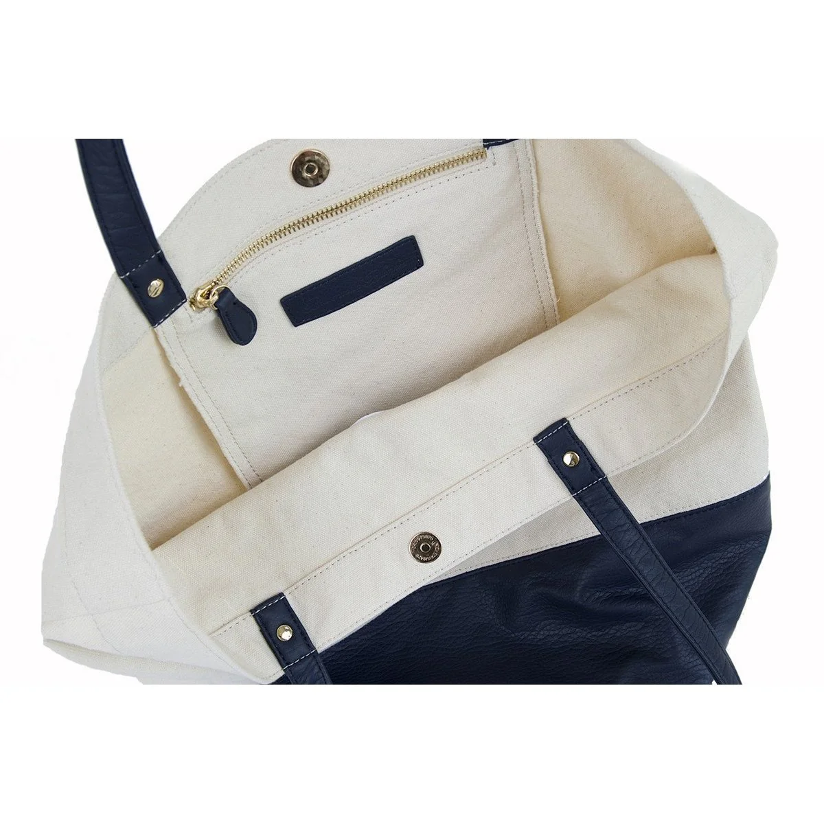 Canvas Monogrammed Personalized Carry All Tote Bag - Image 5