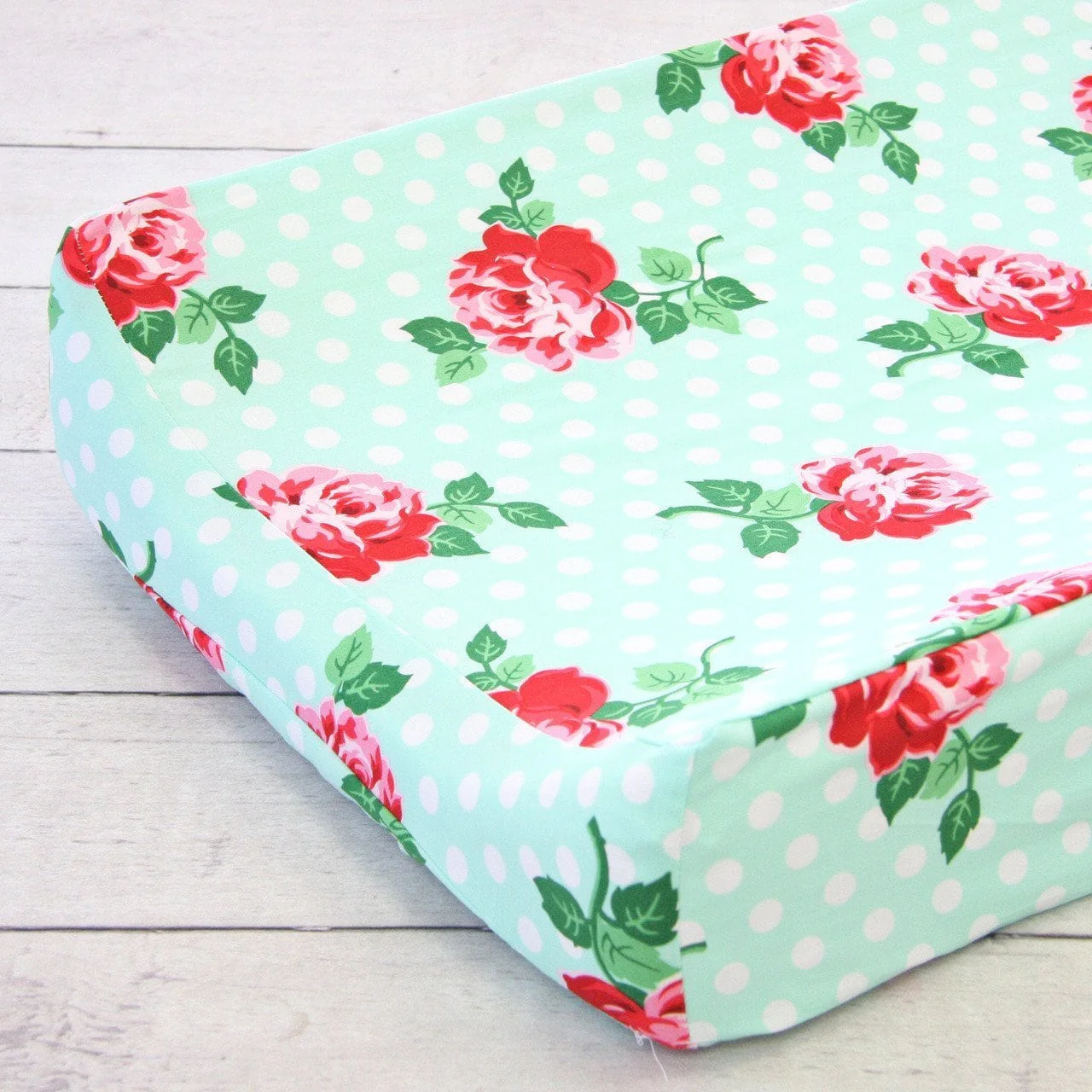 Changing Pad Cover | Lucy's Mint Rose