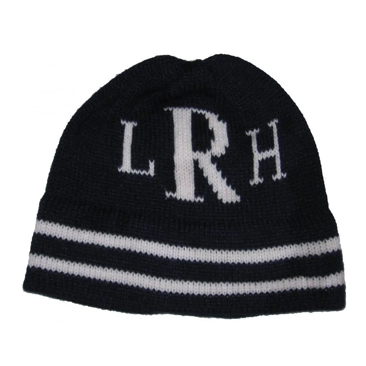 Classic Monogram & Stripes Personalized Knit Hat - Image 2