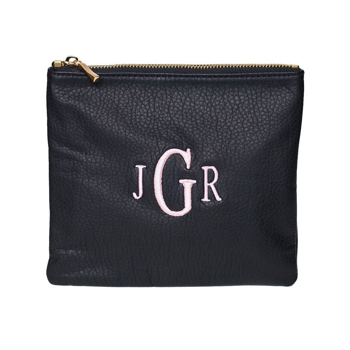 Cognac Personalized Makeup Bag - Image 5