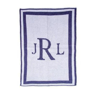 Classic Monogram Personalized Stroller Blanket or Baby Blanket