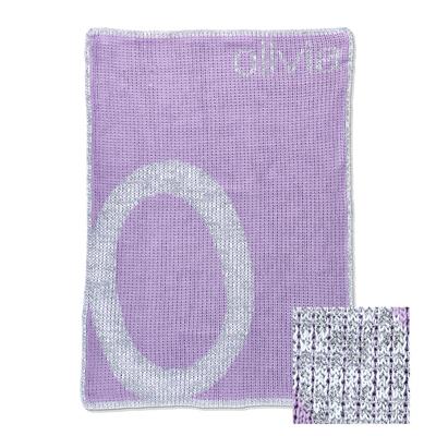 Metallic Slanted Large Letter Stroller Blanket or Baby Blanket