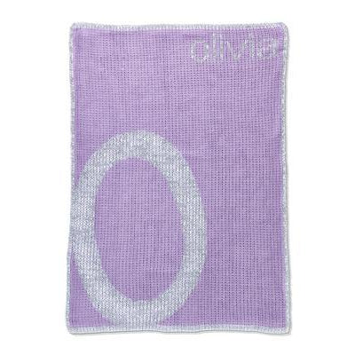 Metallic Slanted Large Letter Stroller Blanket or Baby Blanket - Image 2