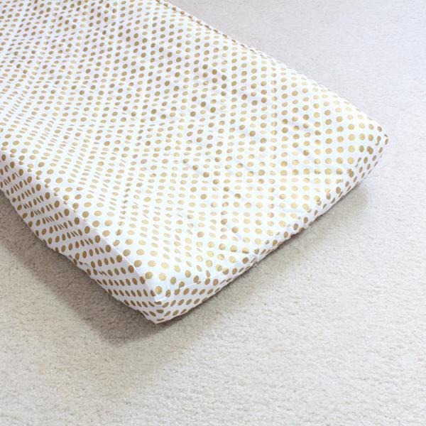Molly's Gold Dots and Coral Ruffle Crib Bedding Set | Daybed Bedding - Image 8