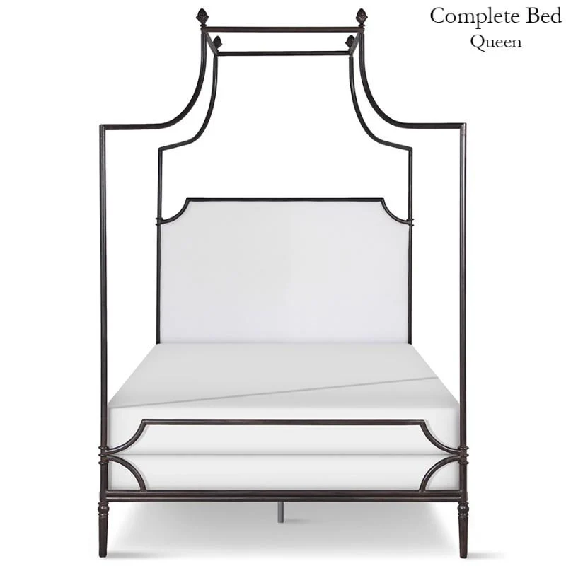 Corsican Iron Canopy Bed 43116 | Olivia Canopy Bed with Upholstered Headboard - Image 3