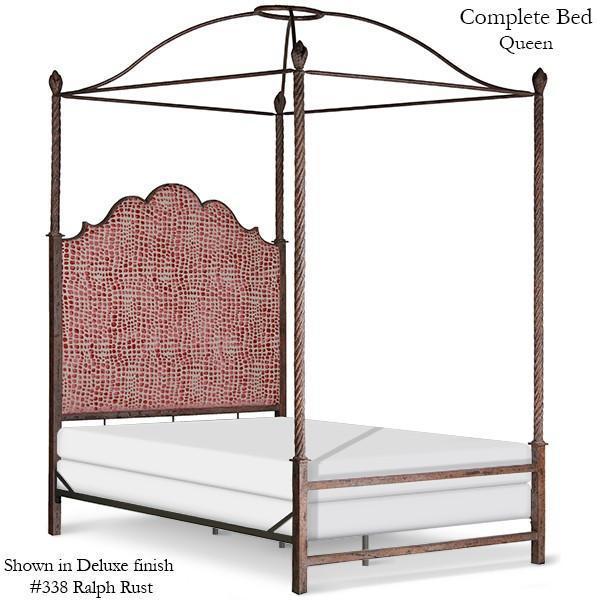 Corsican Iron Canopy Bed 43470 | Upholstered Double Canopy Bed - Image 2