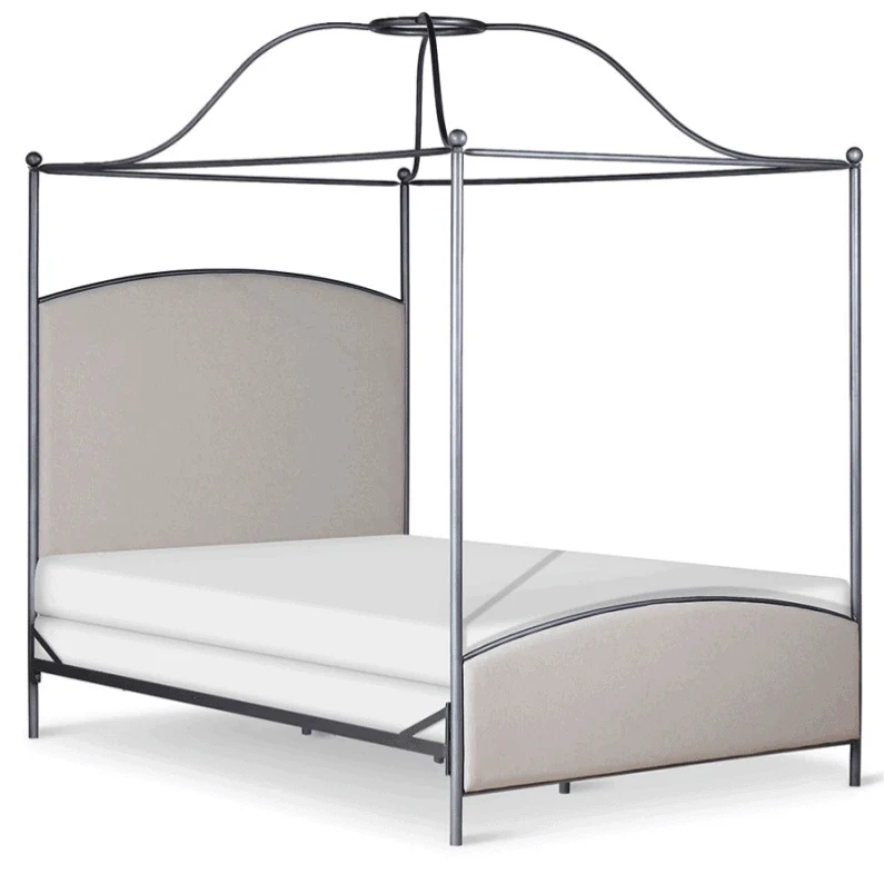 Corsican Iron Canopy Bed 43786 | Double Canopy Upholstered Bed