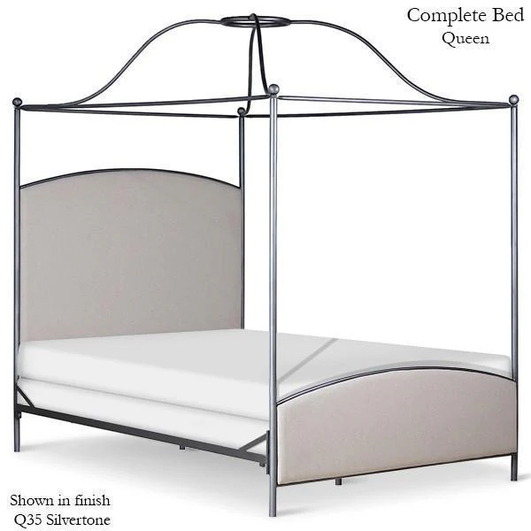 Corsican Iron Canopy Bed 43786 | Double Canopy Upholstered Bed - Image 2