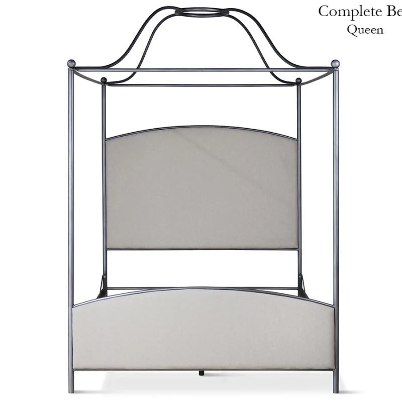 Corsican Iron Canopy Bed 43786 | Double Canopy Upholstered Bed - Image 3