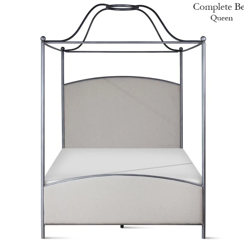 Corsican Iron Canopy Bed 43786 | Double Canopy Upholstered Bed - Image 4