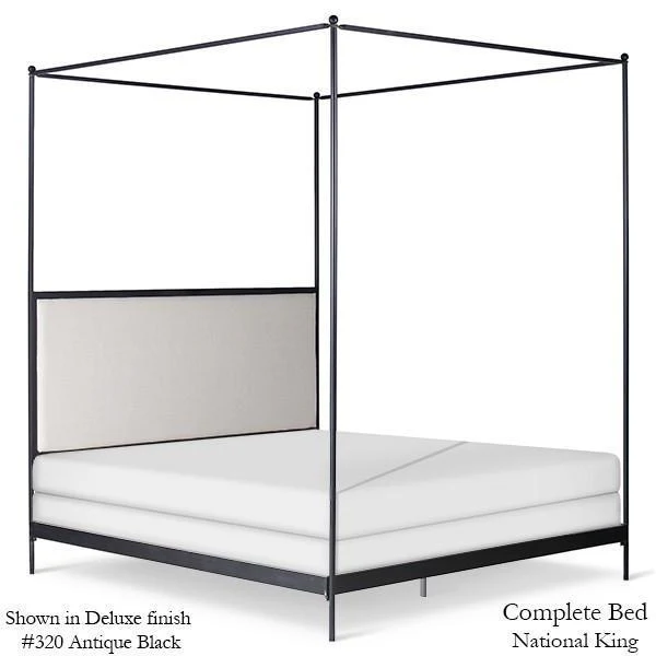 Corsican Iron Canopy Bed 43788 | Upholstered Canopy Bed - Image 3