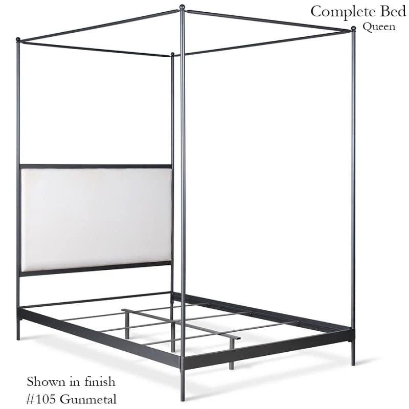 Corsican Iron Canopy Bed 43788 | Upholstered Canopy Bed - Image 5