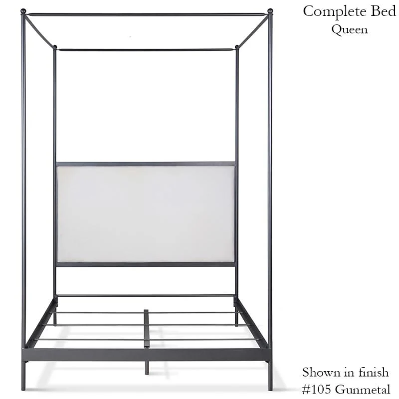 Corsican Iron Canopy Bed 43788 | Upholstered Canopy Bed - Image 6