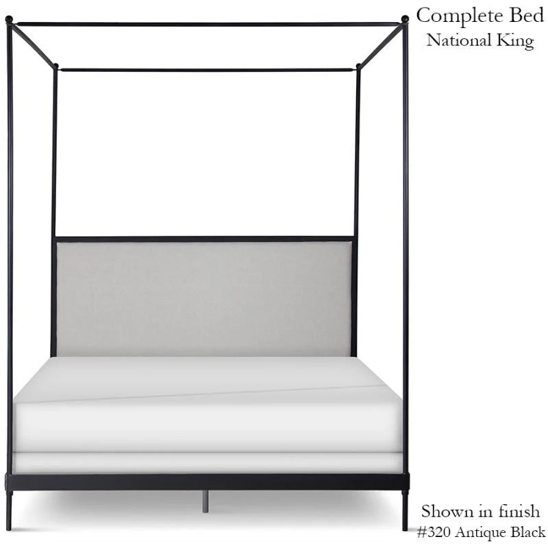Corsican Iron Canopy Bed 43788 | Upholstered Canopy Bed - Image 7