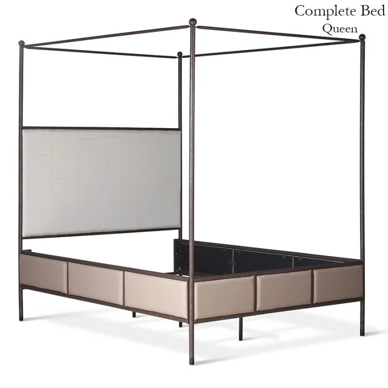 Corsican Iron Canopy Bed 43820 | Upholstered Canopy Bed - Image 4