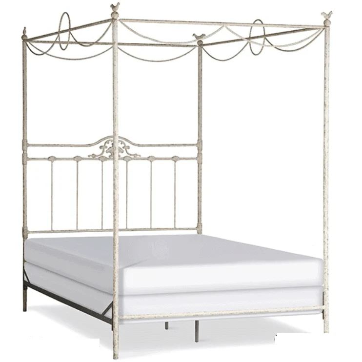Corsican Iron Canopy Bed 6302 | Swag Canopy Bed with Shell and Birds