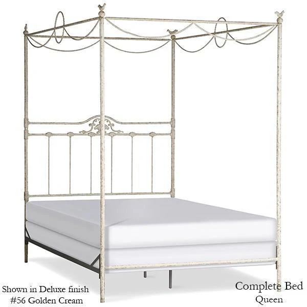 Corsican Iron Canopy Bed 6302 | Swag Canopy Bed with Shell and Birds - Image 2