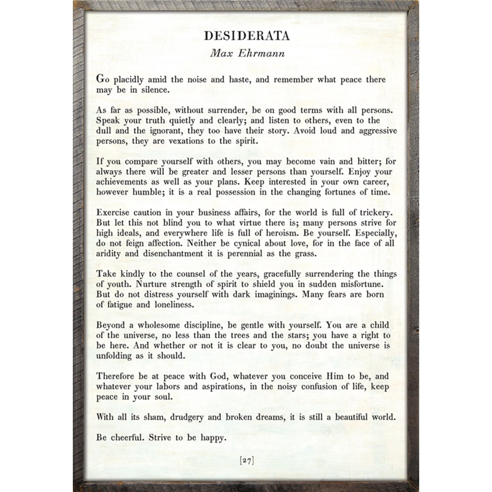 Desiderata - Poetry Collection Art Print