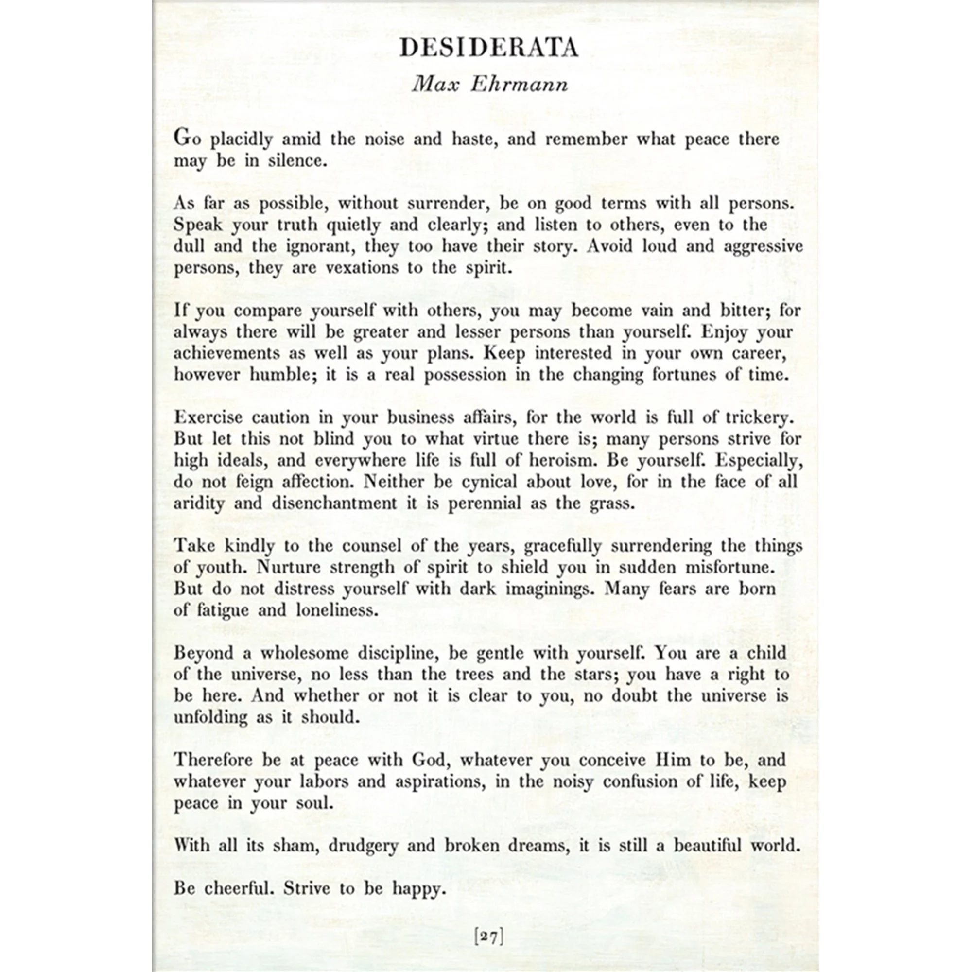 Desiderata - Poetry Collection Art Print - Image 2
