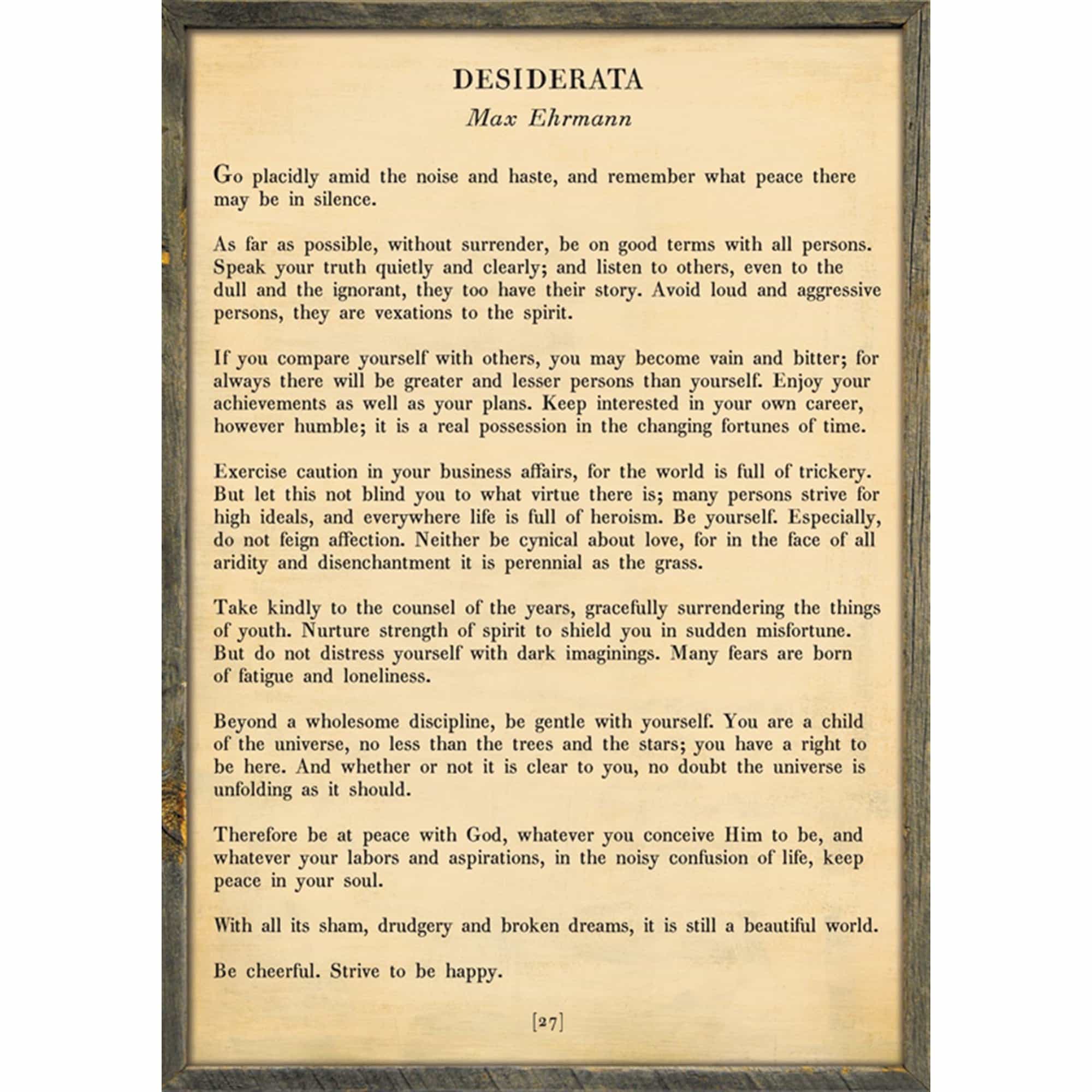 Desiderata - Poetry Collection Art Print - Image 5