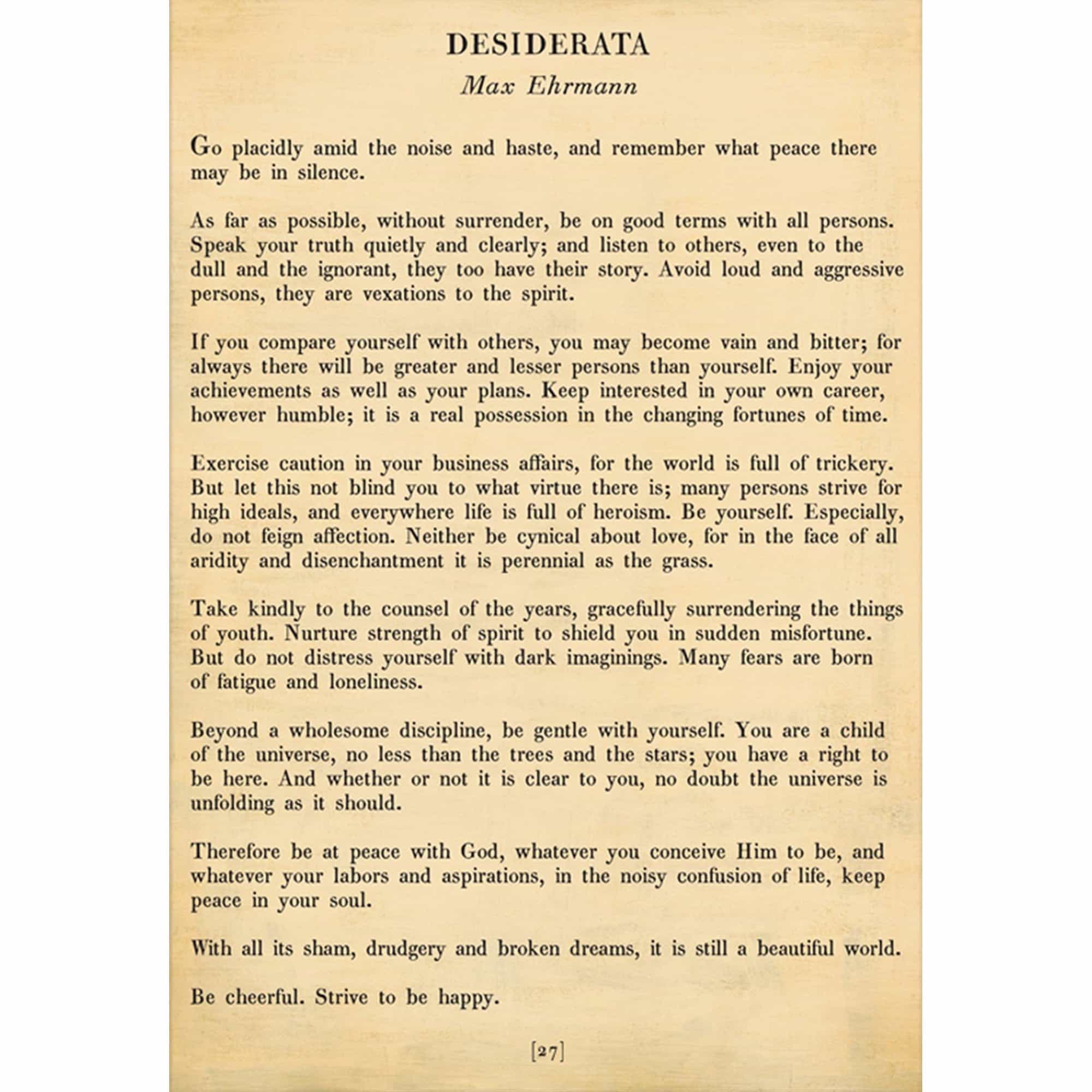 Desiderata - Poetry Collection Art Print - Image 6