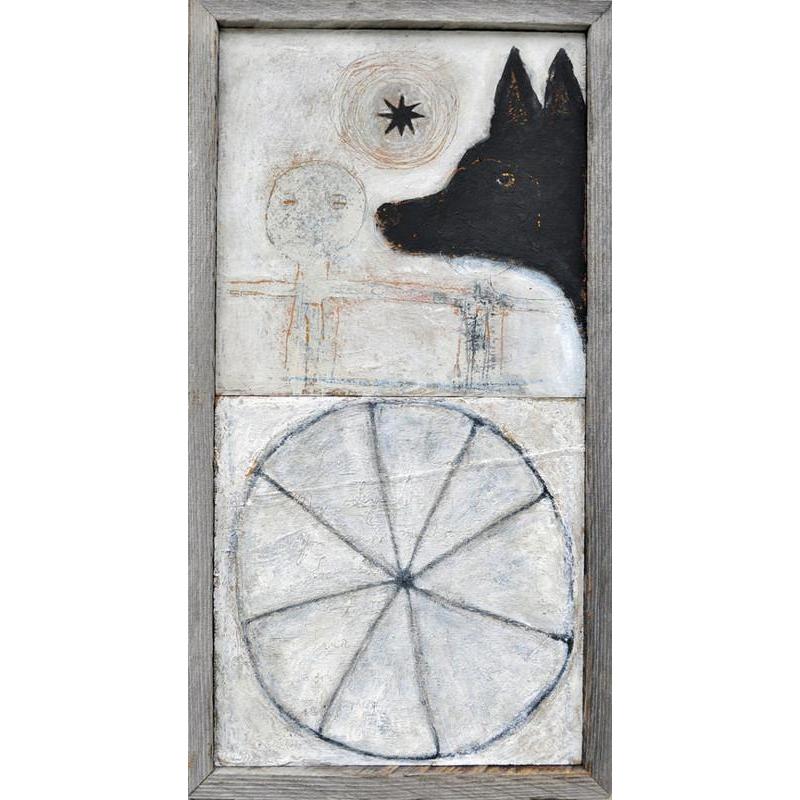 ART PRINT - Dog and Wheel