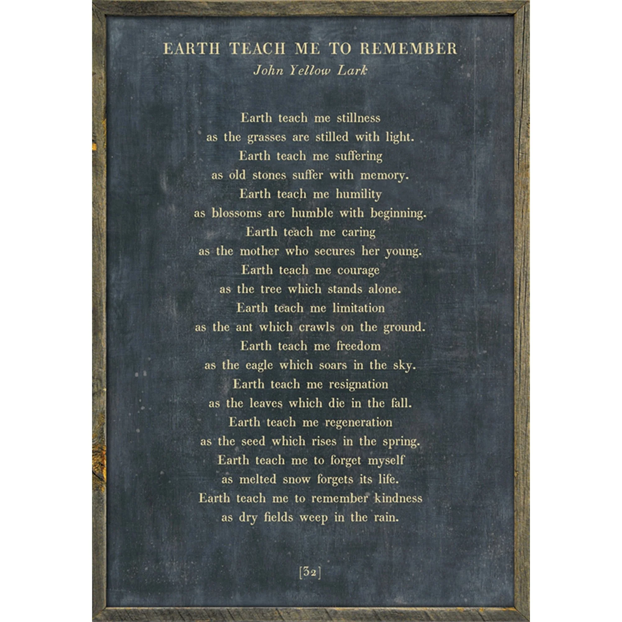 Earth Teach Me to Remember- Poetry Collection Art Print - Image 3