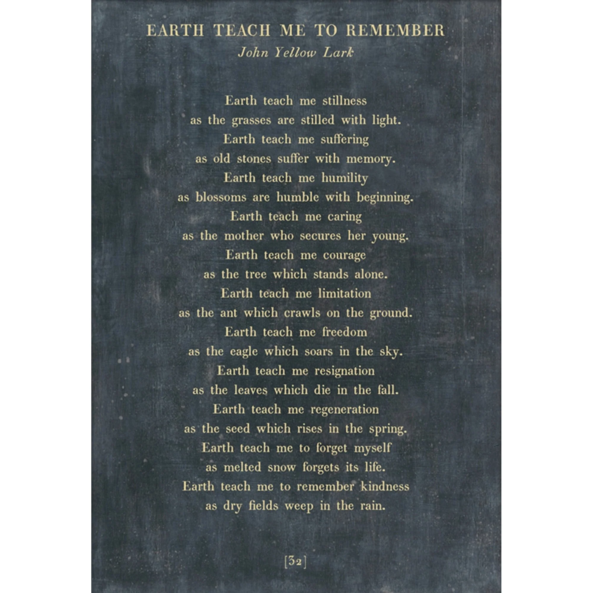 Earth Teach Me to Remember- Poetry Collection Art Print - Image 4