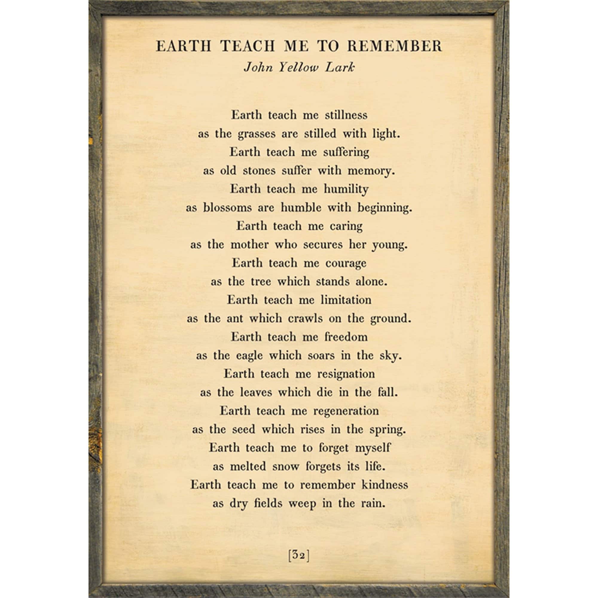 Earth Teach Me to Remember- Poetry Collection Art Print - Image 5